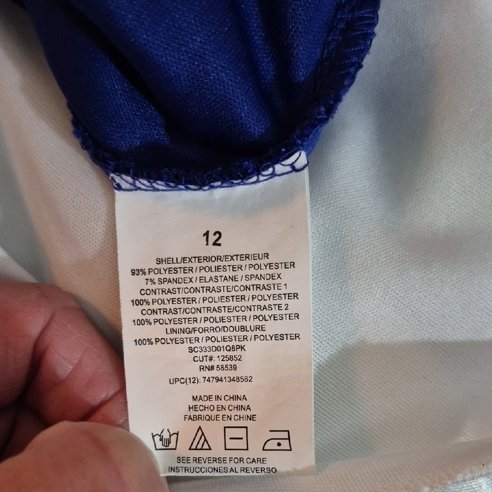 Xtraordinary Blue and White Ruffled Tiered Sundress